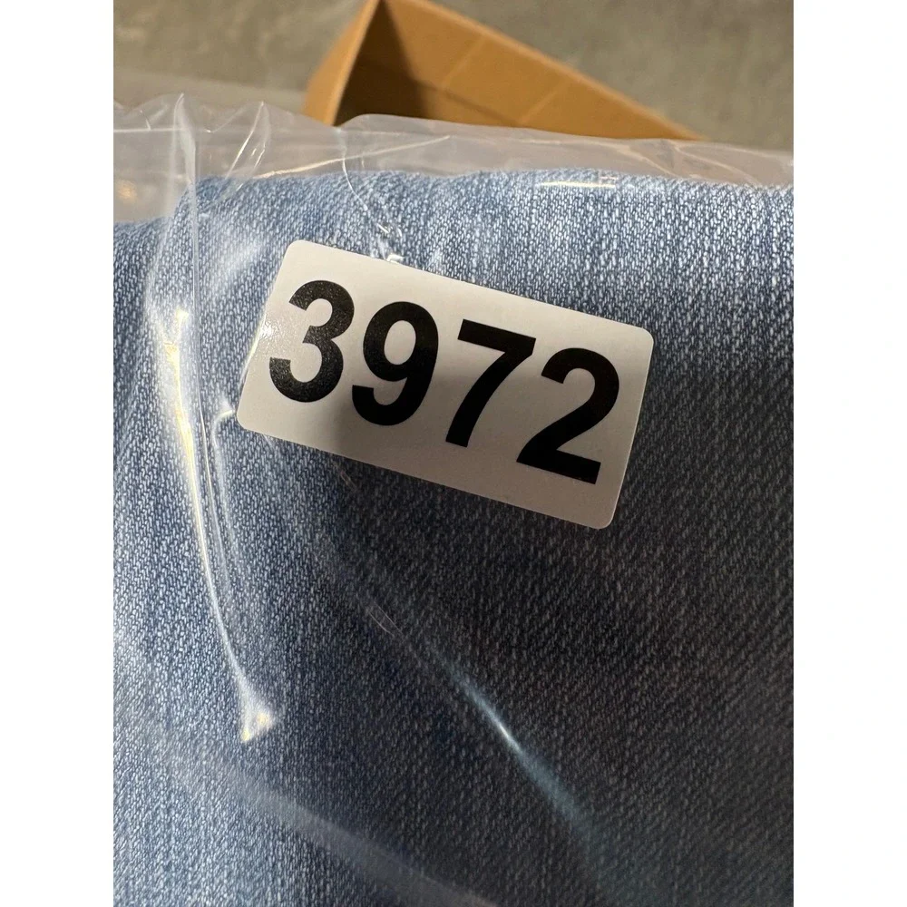 Levis 527 Slim Bootcut Jeans Mens 34x32 Blue Denim Frayed Hem 527-0475
